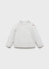 Buttoned cotton sweatshirt
