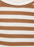 Mango Mustard Striped cotton T-shirt