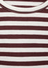Mango Burgundy Striped cotton T-shirt
