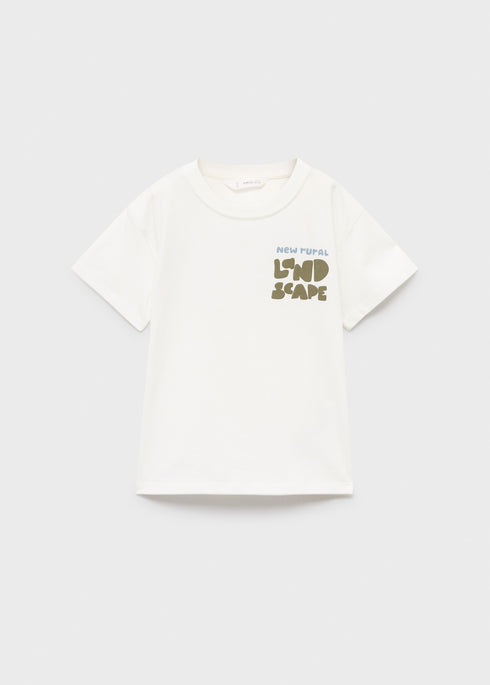 Mango Printed cotton blend T-shirt