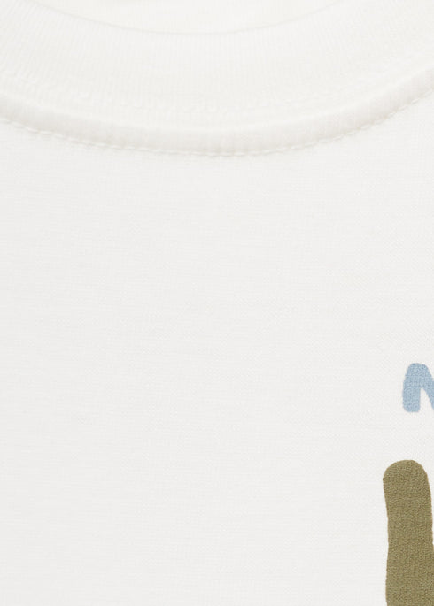 Mango Printed cotton blend T-shirt