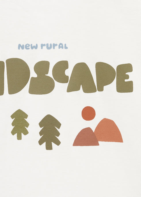 Mango Printed cotton blend T-shirt