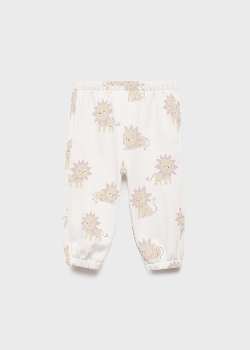 Mango Lion Printed cotton joggers & sweatshirt