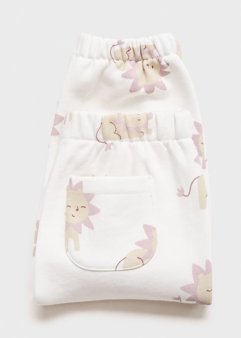 Mango Lion Printed cotton joggers & sweatshirt