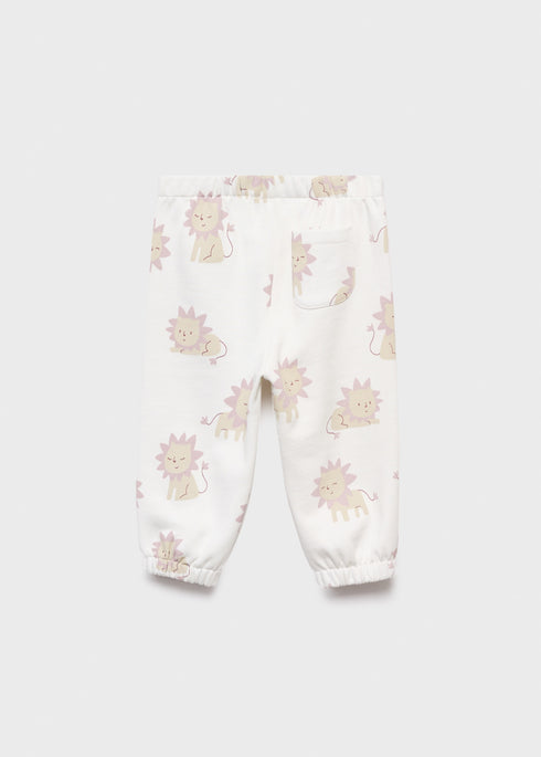 Mango Lion Printed cotton joggers & sweatshirt