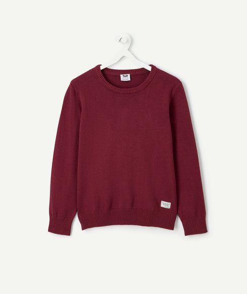 EYE-GATCHING burgundy cotton boy's sweater