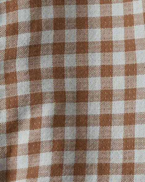 Carter's Baby Organic Cotton Gauze Button-Front Jumpsuit in Gingham