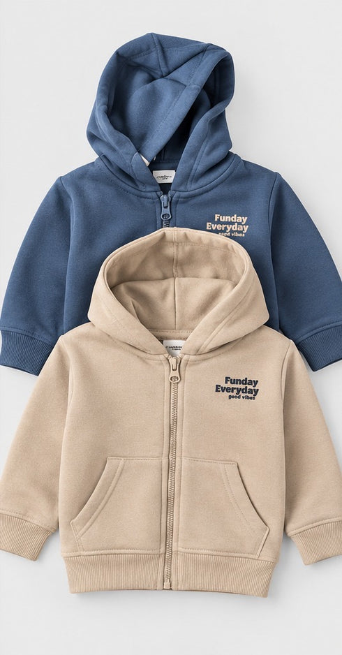 MINOTI KIDS ZIP UP HOODIES PACK OF 2