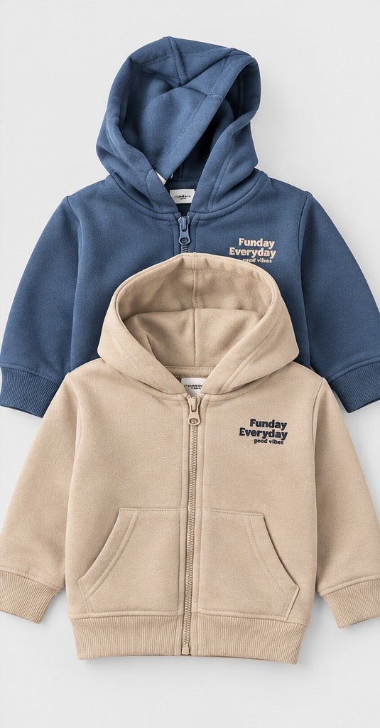 MINOTI KIDS ZIP UP HOODIES PACK OF 2