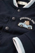Teddy bear and car - varsity jacket - textured