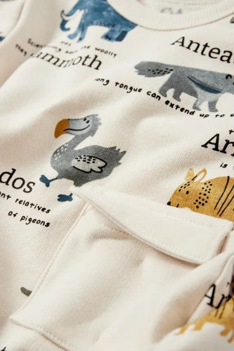 Attractive Beige Themed Kids Sweatshirt