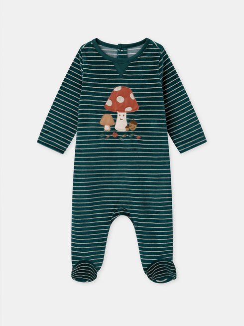 Baby Color Baby Boy Striped Dinosaur Cotton Romper – Winter Full Sleeves Zipper Onesie for Newborns & Toddlers (0–24 Months)