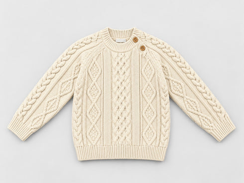 NEXT BABY CREAM CABLE KNIT SWEATER