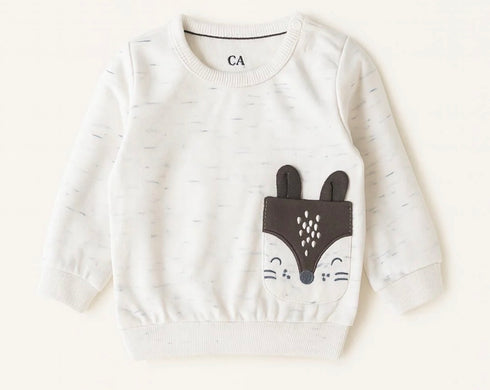 C&A Newborn Baby Plush Sweatshirt & Trouser Set Soft Winter Outfit