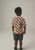 NEXT CHECKERBOARD S - REGULAR FIT-T-Shirt-orange grey