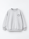 Zara Kids Light Grey Oversized Sweatshirt with Chest Logo