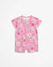 Baby Organic Cotton Zip Romper - Flowers Pink