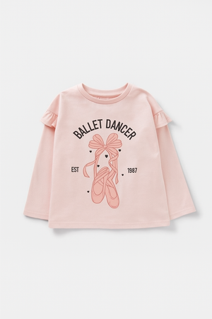 Girls Ballerina Tops-Pink