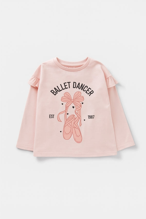 Girls Ballerina Tops-Pink