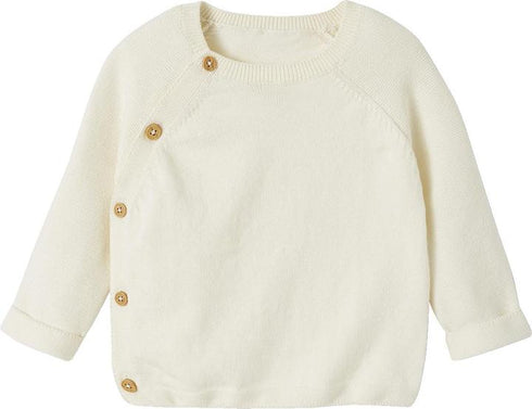 INX TENSO Uni Cream Side Button Sweater