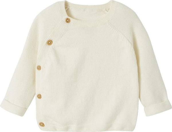 INX TENSO Uni Cream Side Button Sweater