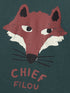 Green long sleeve shirt with fox animation