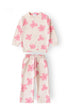 Zara PINK FLOWERS PLUSH SWEATSHIRT WITH TROUSER SET