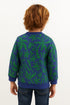 Sargent major sweat shirt (Indigo floral print)