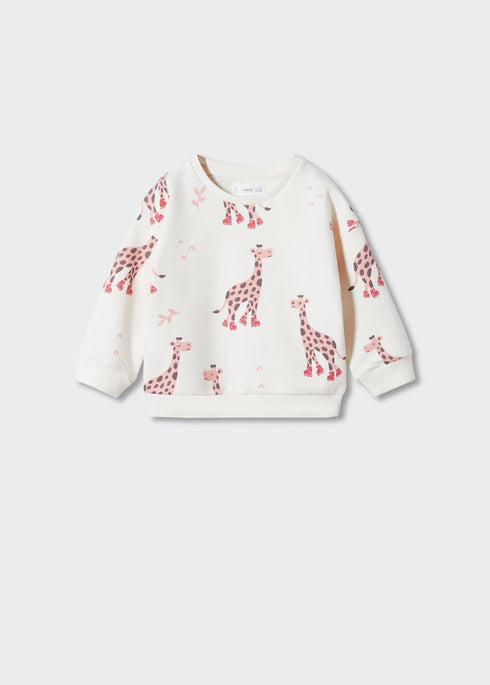 Zara Giraffe Printed Cotton Sweatshirt ZTH Cart