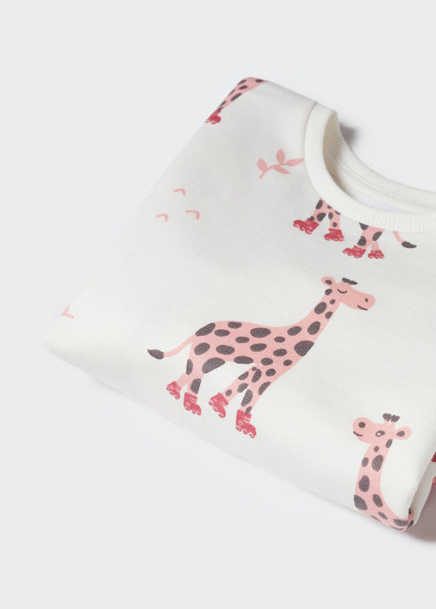 Zara Giraffe Printed Cotton Sweatshirt ZTH Cart