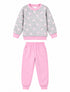 Girls Cat Print Sweatshirt & Jogger Set