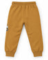 Mustard Yellow Kids Jogger Pants with Tractor Print | Soft Cotton Sweatpants for Boys