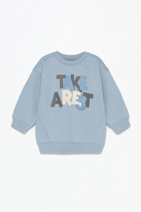 LEFTIES Printed sweatshirt and plush pants set