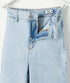 Girl's denim wide leg jeans blue low impact