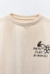 Zara Kids Cream Printed T-Shirt