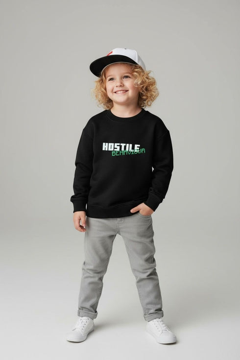 Lefties plush sweatshirt with hostile behaviour print