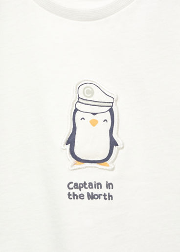 Printed cotton-blend T-shirt