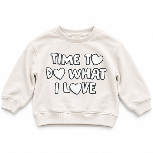Zara Girls “Time To Do What I Love” Printed Sweatshirt