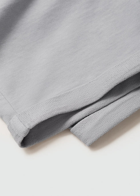 Mango Grey Elastic waist cotton Bermuda shorts