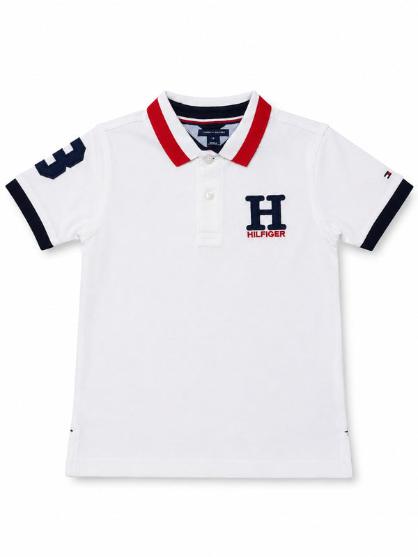 Tommy Hilfiger White Logo Polo Shirt