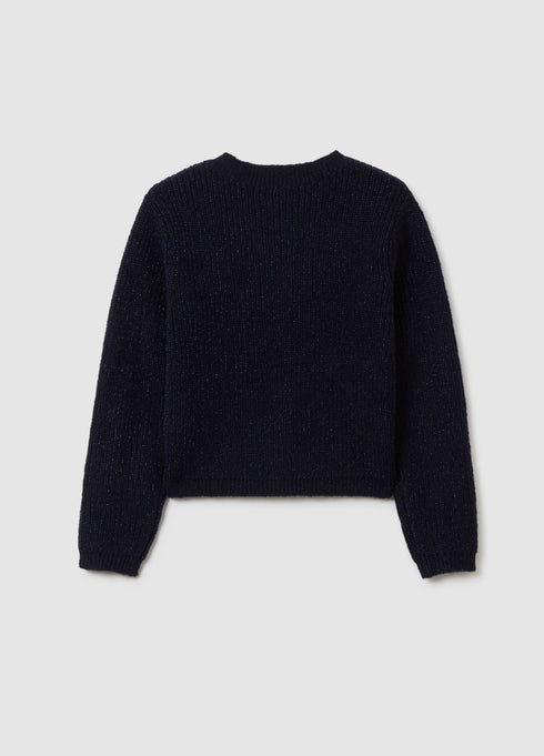 Girls' Blue Regular Fit Cardigan