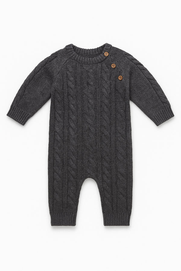 The Little Tailor Cable Knit 100% Cotton Romper