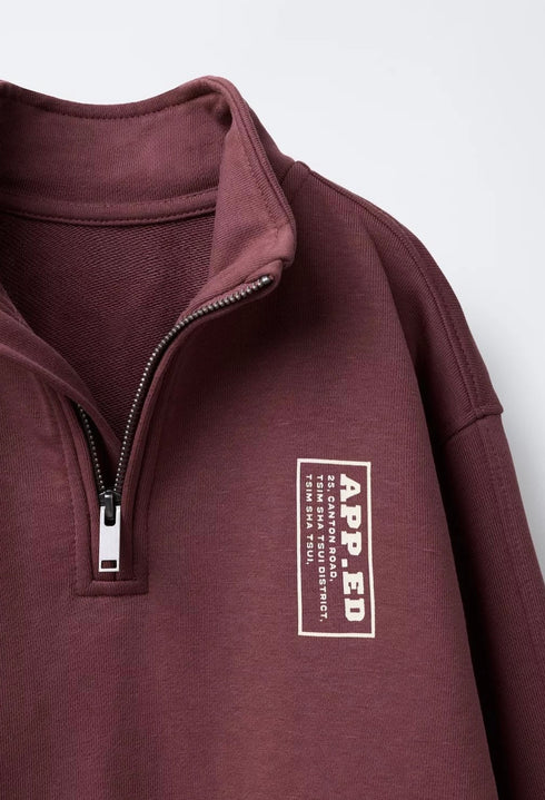 Zara winter set: long sleeve turtleneck and joggers made of 72% cotton with a text print