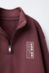Zara winter set: long sleeve turtleneck and joggers made of 72% cotton with a text print