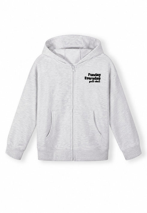 Minoti Kids 2-Pack Funday Everyday Graphic Zip-Up Hoodies – Green & Grey