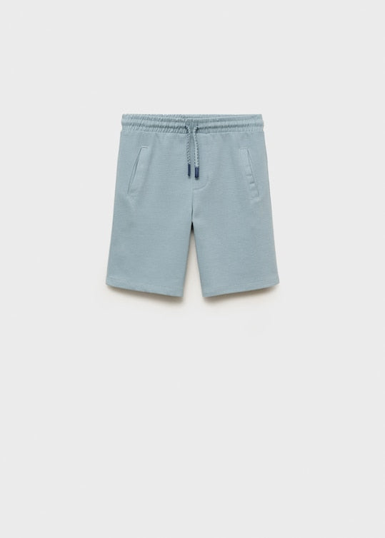 Elastic waist Bermuda shorts