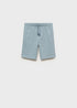 Elastic waist Bermuda shorts