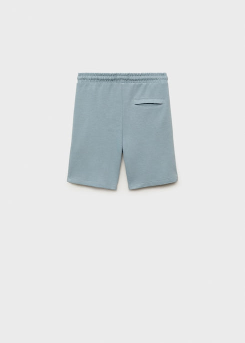 Elastic waist Bermuda shorts