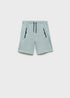 Mango Contrast pockets Bermuda shorts (Grey)