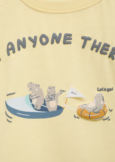 MANGO t-shirt with printed drawing